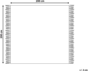 Beliani Koc piknikowy LUNDA 200 x 200 cm Szary 3