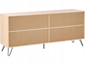 Beliani Komoda 6 szuflad CARDIGAN Jasnobrązowy 6