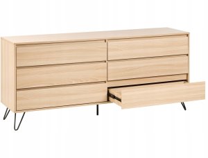 Beliani Komoda 6 szuflad CARDIGAN Jasnobrązowy 7