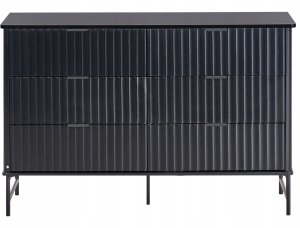 Beliani Komoda 6 szuflad GLASTONBURY Czarny 6