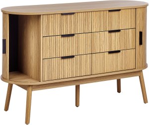 Beliani Komoda 6 szuflad jasne drewno SELAH 8
