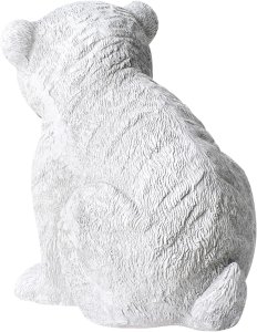 Beliani Figurka ogrodowa BOWE Niedźwiedź Szary 5