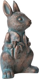 Beliani Figurka ogrodowa TONDON Królik Brązowy 4