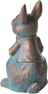 Beliani Figurka ogrodowa TONDON Królik Brązowy 5