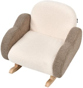 Beliani Fotel bujany dziecięcy boucle beżowy SKARE 5