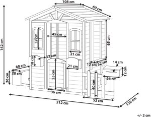 Beliani Domek ogrodowy dla dzieci AMPELIKO Drewno Jasnobrązowy 3