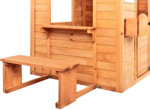 Beliani Domek ogrodowy dla dzieci AMPELIKO Drewno Jasnobrązowy 8