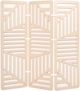 Beliani 3-panelowy parawan pokojowy FUTURA Beżowy 180 cm 180 cm 4