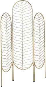 Beliani 3-panelowy parawan pokojowy PESCIA Złoty 120 cm 160 cm 4