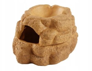 Exo Terra Big Rock, kryjówka z miską, do terrarium, ceramiczna, M, 15x18x11 cm, 75 ml 2