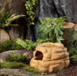 Exo Terra Big Rock, kryjówka z miską, do terrarium, ceramiczna, M, 15x18x11 cm, 75 ml 4