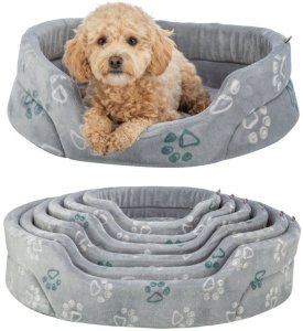 Trixie Jimmy Soft, legowisko, dla psa/kota, miękki plusz, owalne, jasnoszare, 65 x 55 cm 2
