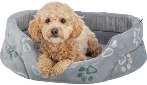 Trixie Jimmy Soft, legowisko, dla psa/kota, miękki plusz, owalne, jasnoszare, 95 x 85 cm 2