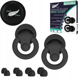 Suaro sp. z o.o. Zatyczki do uszu stopery do spania Medi Sleep rozmiar XS / S / M / L czarne 10