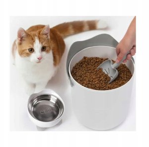 Catit Pixi, pojemnik próżniowy na pokarm, dla kota, 9,6l / 5,5 kg, 26 x 24.5 x 30.7 cm z łopatką 4