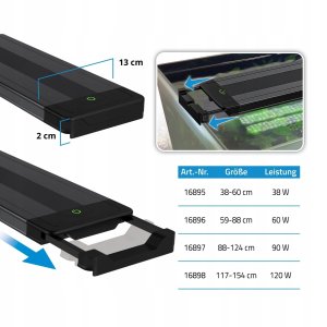 Fluval Plant Pro 4.0 LED, oświetlenie do akwarium, 38W, 38,4-60cm, bluetooth 5