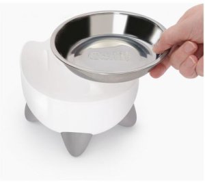 Catit Pixi Fountain Combo, zestaw poidło Pixi 2,5l + miska, biały 4