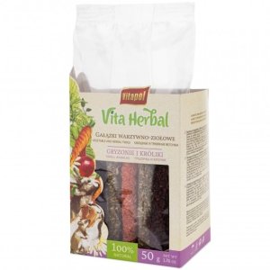 Vitapol Vita Herbal gałązki warzywno-ziołowe dla gryzoni i królika 50g, 4szt/disp 3