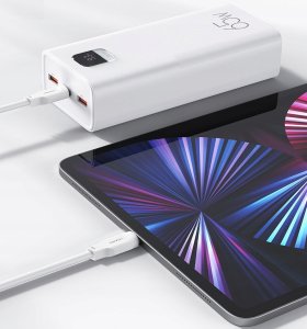 Powerbank Usams USAMS Powerbank PB68 30000mAh 65WQC3.0+PD Fast Charge + kabel USB-C/USB-C 100W biały/white ATXLOGTCTG02 (US-CD185) 5