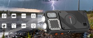 Radio budowlane Feegar Radio Przenośne Powerbank Military 16000mah Bluetooth Budowlane na Korbę IP65 Latarka 10