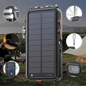 Radio budowlane Feegar Radio Przenośne Powerbank Military 16000mah Bluetooth Budowlane na Korbę IP65 Latarka 3