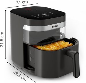 Frytkownica beztłuszczowa Tefal Tefal Easy Fry Infrared EY832HE0 frytkownica Pojedyńczy 7 l Autonomiczny 2020 W Frytkownica na gorące powietrze Ciemny Szary 3