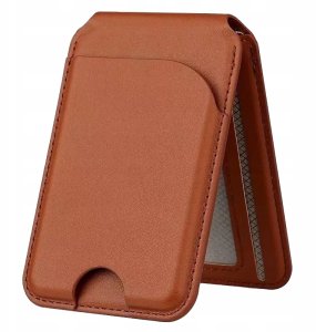 Jabees Magnetyczny Portfel Magsafe Do Telefonu Na 4 Karty Blokada Rfid + Podstawka / Magwallet Secure Brązowy 2