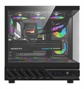 Obudowa Darkflash Obudowa komputerowa DarkFlash DS950V z wyświetlaczem (czarna) + 6 wentylatorów 2