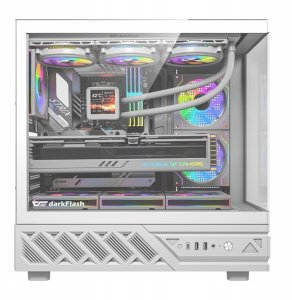 Obudowa Darkflash Obudowa komputerowa DarkFlash DS950V z wyświetlaczem (biała) + 6 wentylatorów 2