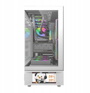 Obudowa Darkflash Obudowa komputerowa DarkFlash DS950V z wyświetlaczem (biała) + 6 wentylatorów 3