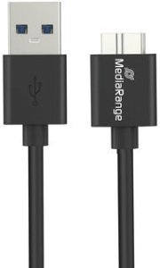 Kabel USB MediaRange MediaRange MRCS240 kabel USB USB 3.2 Gen 1 (3.1 Gen 1) 1,8 m USB A Micro-USB B Czarny 3