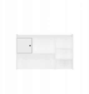 Korbi Nadstawka do Biurka 120 cm BIAŁA 1 Drzwi Regał Na Książki Dokumenty 5