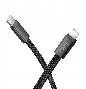 Hoco Kabel USB C do Lightning Hoco PD 30W płaski 1 m X125 czarny 2