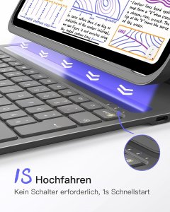 Inateck inateck Keyboard iPad Air 13"Pro 12,9" Compat.QWERTZ gray 2