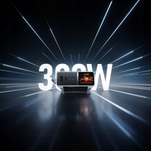 Ładowarka Cuktech Stacja ładująca Cuktech TA3005U 300W 5w1 z wyświetlaczem cyfrowym - srebrna 5