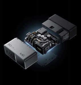 Ładowarka Cuktech Stacja ładująca Cuktech TA3005U 300W 5w1 z wyświetlaczem cyfrowym - srebrna 9