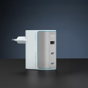 Ładowarka Cuktech Ładowarka sieciowa Cuktech AD1003EU 100W GaN 2x USB-C + USB-A z kablem - biała 3