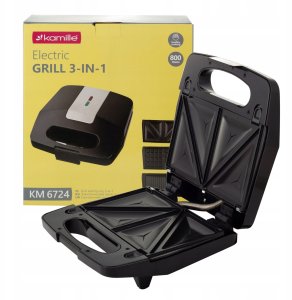 Opiekacz Kamille Opiekacz Kamille 6724 czarny 800W 3w1 11