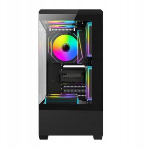 Obudowa Darkflash Obudowa komputerowa DarkFlash C365 (czarny) + 5 wentylatorów 4