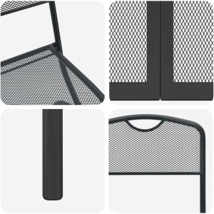 vidaXL vidaXL Zestaw Mebli Ogrodowych 5 pcs antracytowy Żelazo i stal 7