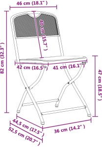 vidaXL vidaXL Zestaw Mebli Ogrodowych 5 pcs antracytowy Żelazo i stal 9