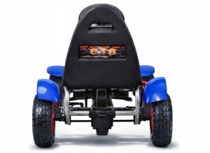 Super-Toys Sportowy Gokart Na Pedały F618 Pomowane Koła Obciążenie 50kg Niebieski 4