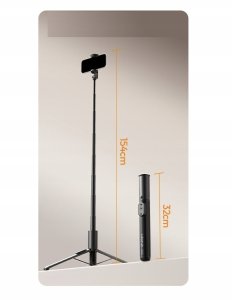 Selfie stick Ulanzi Statyw Kijek Selfie Stick 154cm 2w1 + Pilot 10m Uchwyt Telefon / Ulanzi / Sk27 / Sku:s017 9