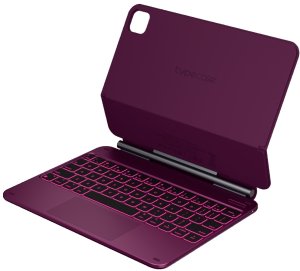 4kom.pl Etui Typecase Edge z klawiaturą do iPad  Pro 11" 2024/2025 malina 4