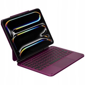 4kom.pl Etui Typecase Edge z klawiaturą do iPad  Pro 11" 2024/2025 malina 7