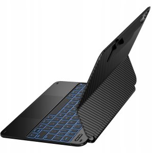 4kom.pl Etui Typecase Edge z klawiaturą do iPad Pro 11" 2024/2025 carbon fiber 11