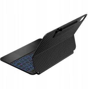 4kom.pl Etui Typecase Edge z klawiaturą do iPad Pro 11" 2024/2025 carbon fiber 9
