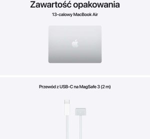 Laptop Apple Apple MacBook Air 13" M5 10-core CPU + 10-core GPU / 16GB RAM / 1TB SSD / Klawiatura US / Zasilacz 70 W / Srebrny (Silver) 9