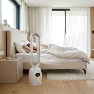 Wentylator Adler Bezłopatkowy Wentylator Kolumnowy 86 cm z Pilotem, Oscylacja 60, 3 Prędkości, 3 Tryby Pracy, Timer 112 h, LED 14