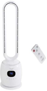 Wentylator Adler Bezłopatkowy Wentylator Kolumnowy 86 cm z Pilotem, Oscylacja 60, 3 Prędkości, 3 Tryby Pracy, Timer 112 h, LED 2